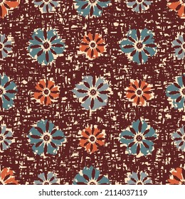 Seamless abstract pattern with floral ornament

