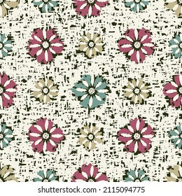 Seamless abstract pattern with floral ornament
