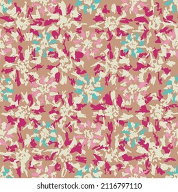 Seamless abstract pattern with floral ornament
