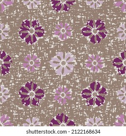 Seamless abstract pattern with floral ornament
