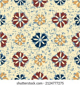 Patrón abstracto sin inconvenientes con adorno floral
