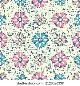 Seamless abstract pattern with floral ornament
