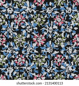 Seamless abstract pattern with floral ornament

