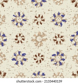 Seamless abstract pattern with floral ornament

