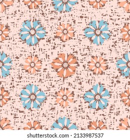 Seamless abstract pattern with floral ornament
