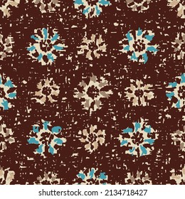 Seamless abstract pattern with floral ornament
