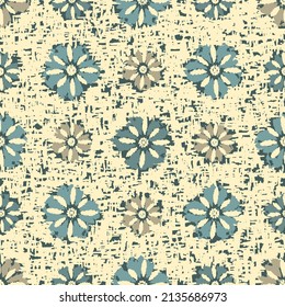 Seamless abstract pattern with floral ornament
