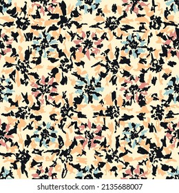 Seamless abstract pattern with floral ornament
