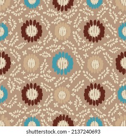 Seamless abstract pattern with floral ornament
