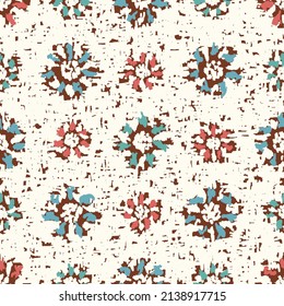 Patrón abstracto sin inconvenientes con adorno floral
