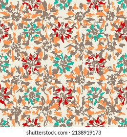 Seamless abstract pattern with floral ornament
