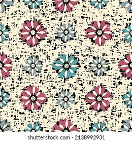 Seamless abstract pattern with floral ornament
