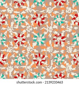Seamless abstract pattern with floral ornament

