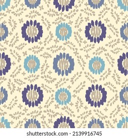Seamless abstract pattern with floral ornament
