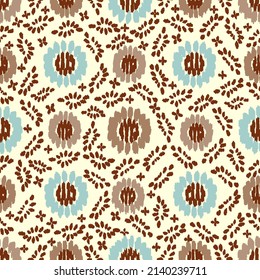 Seamless abstract pattern with floral ornament
