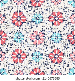 Seamless abstract pattern with floral ornament
