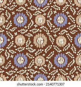 Seamless abstract pattern with floral ornament

