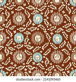 Seamless abstract pattern with floral ornament
