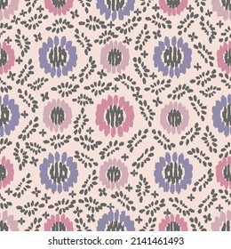 Seamless abstract pattern with floral ornament

