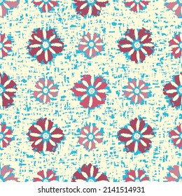 Seamless abstract pattern with floral ornament
