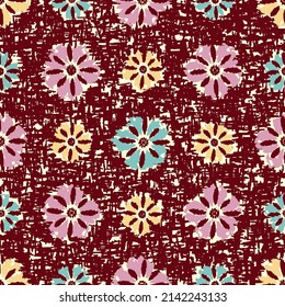 Seamless abstract pattern with floral ornament
