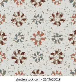 Seamless abstract pattern with floral ornament
