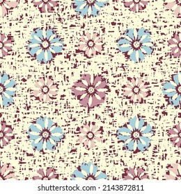 Seamless abstract pattern with floral ornament
