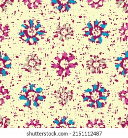 Seamless abstract pattern with floral ornament
