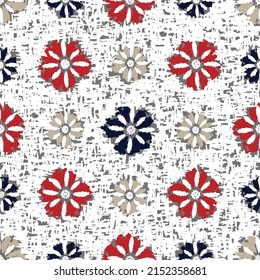 Seamless abstract pattern with floral ornament
