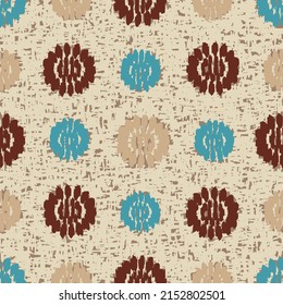 Seamless abstract pattern with floral ornament
