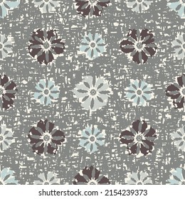 Seamless abstract pattern with floral ornament
