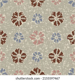 Seamless abstract pattern with floral ornament
