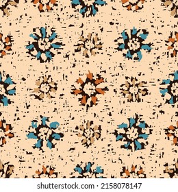 Seamless abstract pattern with floral ornament
