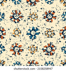 Seamless abstract pattern with floral ornament
