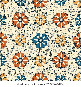 Seamless abstract pattern with floral ornament
