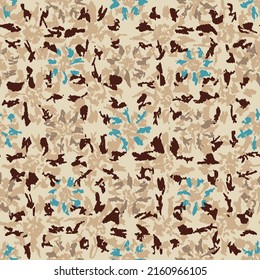 Seamless abstract pattern with floral ornament
