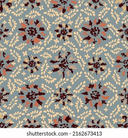 Patrón abstracto sin inconvenientes con adorno floral
