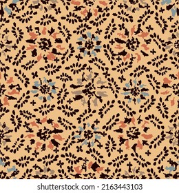 Seamless abstract pattern with floral ornament
