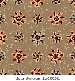Seamless abstract pattern with floral ornament
