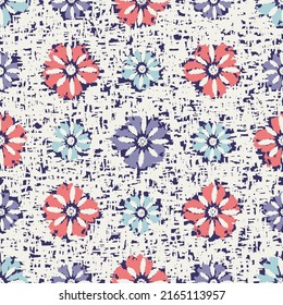 Seamless abstract pattern with floral ornament
