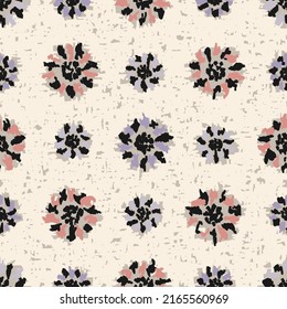 Seamless abstract pattern with floral ornament
