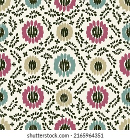Seamless abstract pattern with floral ornament
