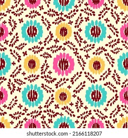 Seamless abstract pattern with floral ornament


