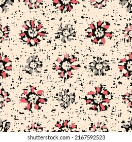 Seamless abstract pattern with floral ornament
