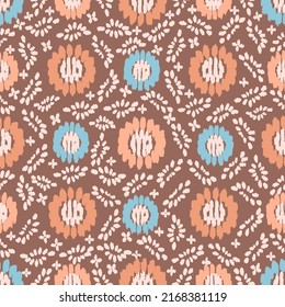 Seamless abstract pattern with floral ornament
