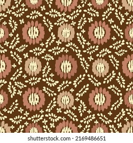 Seamless abstract pattern with floral ornament
