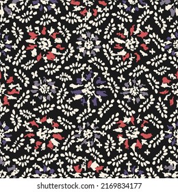 Seamless abstract pattern with floral ornament
