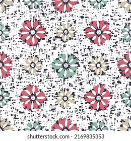 Seamless abstract pattern with floral ornament
