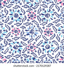 Seamless abstract pattern with floral ornament
