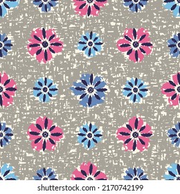Seamless abstract pattern with floral ornament
